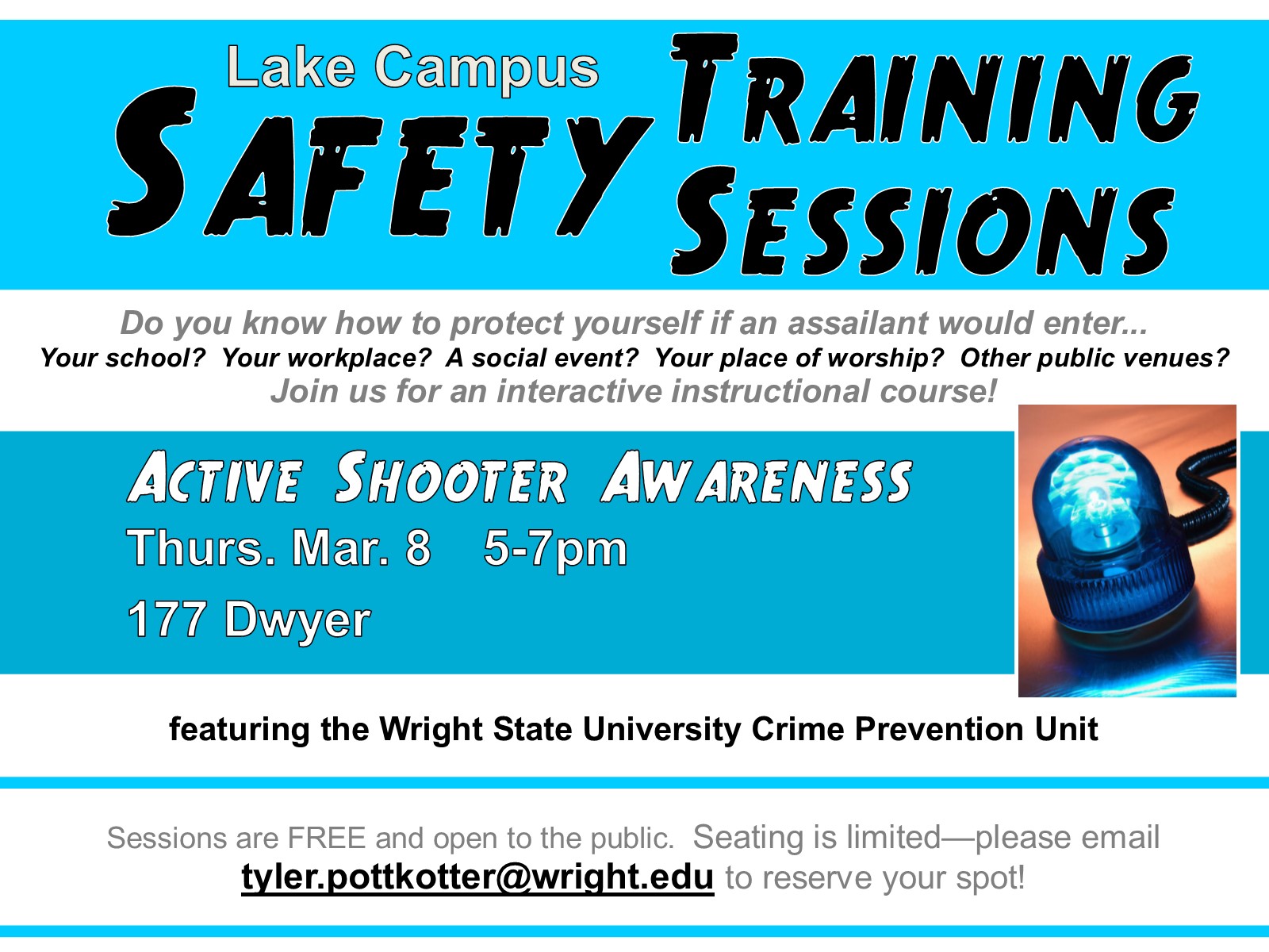 Safety Training Session Active Shooter Awareness Wright State University